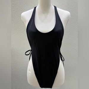 Sleek Black Women's One-Piece Swimsuit